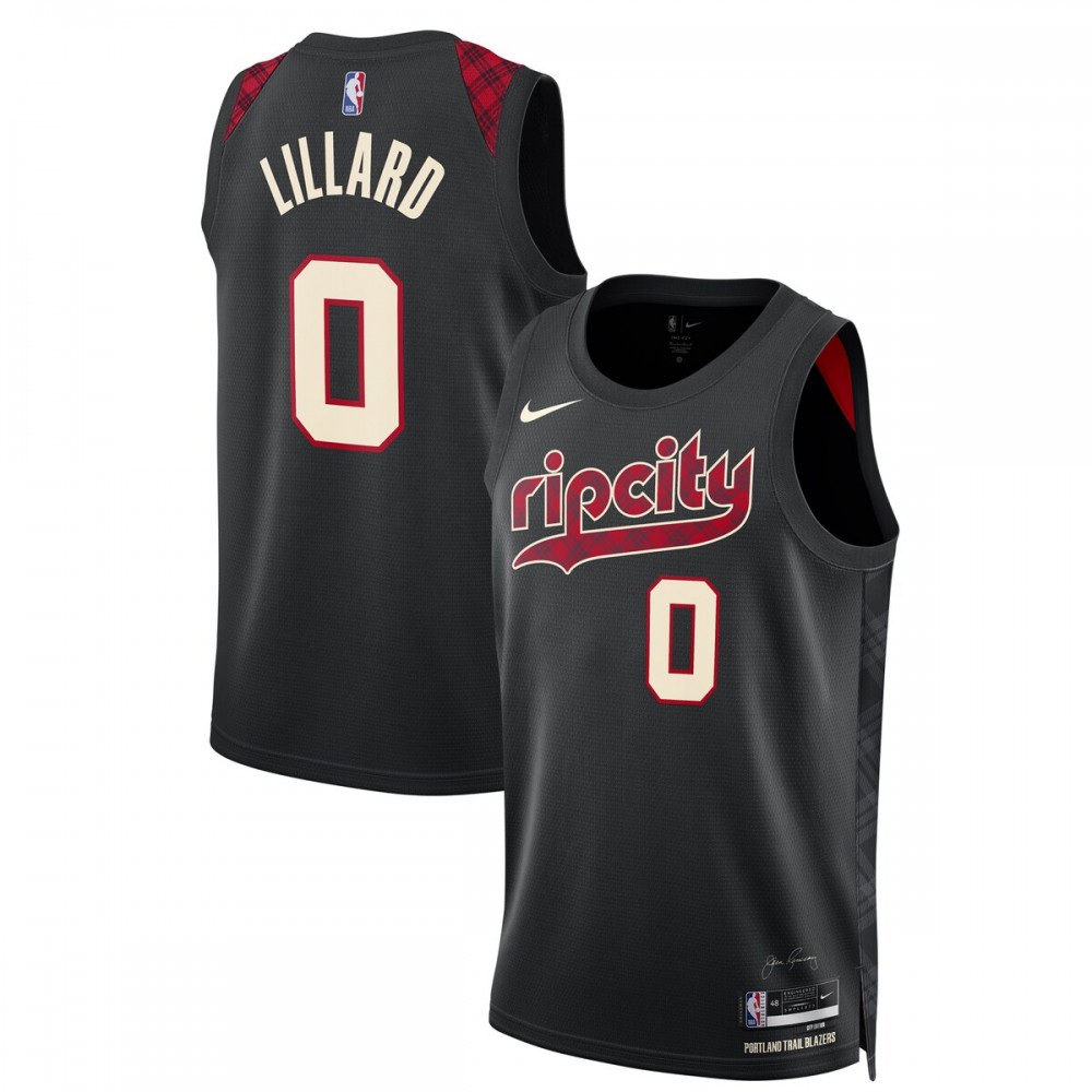 Damian Lillard Portland Trail Blazers Unisex 2023/24 Swingman Jersey - Black - City Edition-Pro Kit Vault | Brand New 26/27 Sports Jerseys